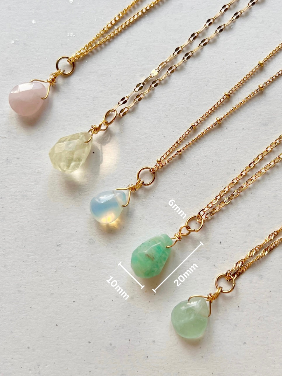 Add-on pendant for earrings ︱ Faceted gemstones (pair)