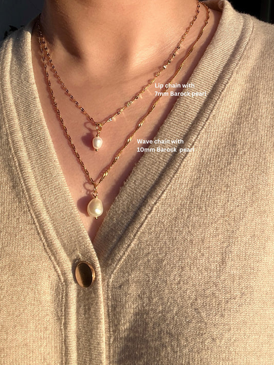 Add-on pendant baroque pearl 10mm