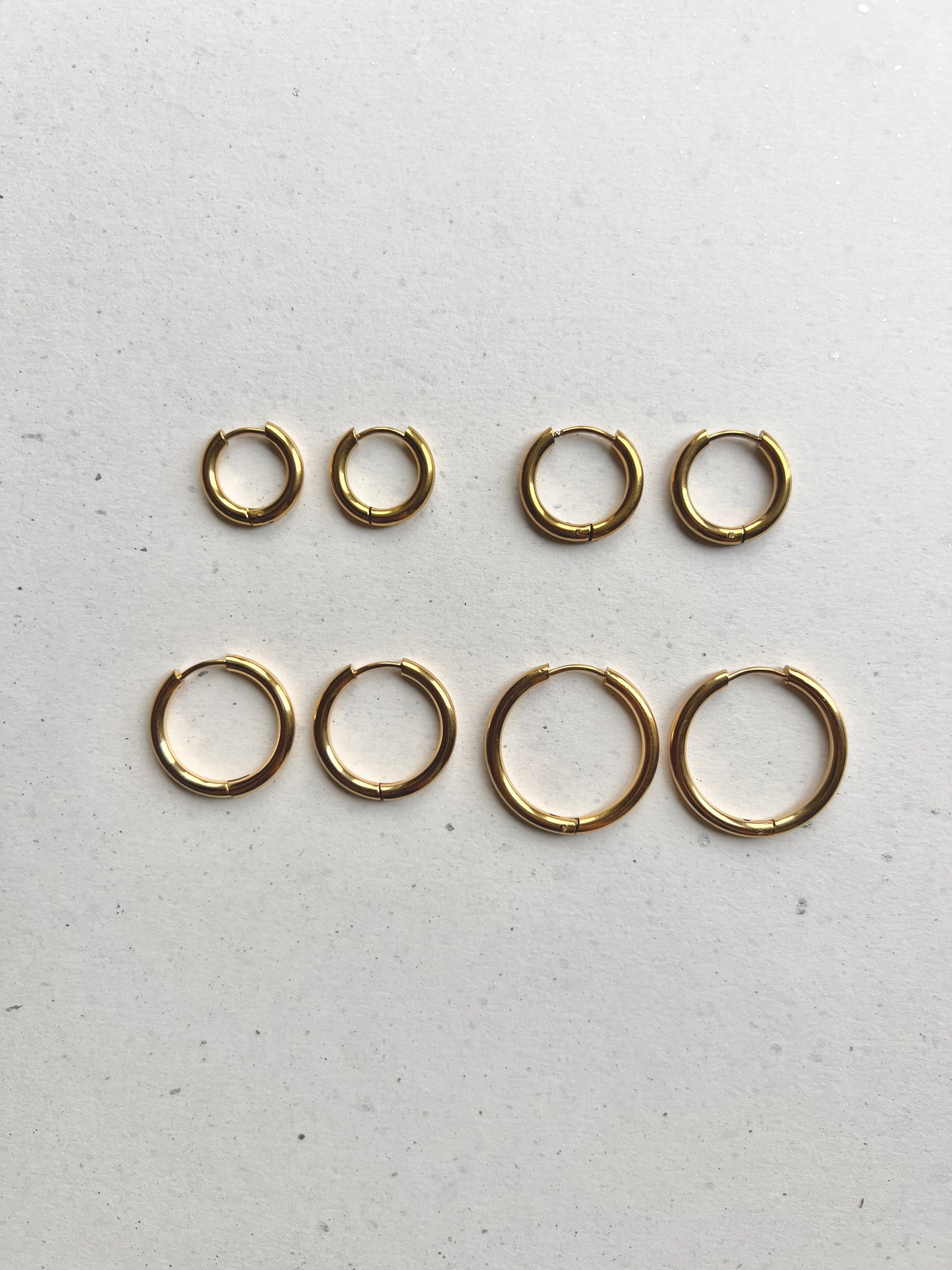 Add-on base hoops gold plated stainless steel