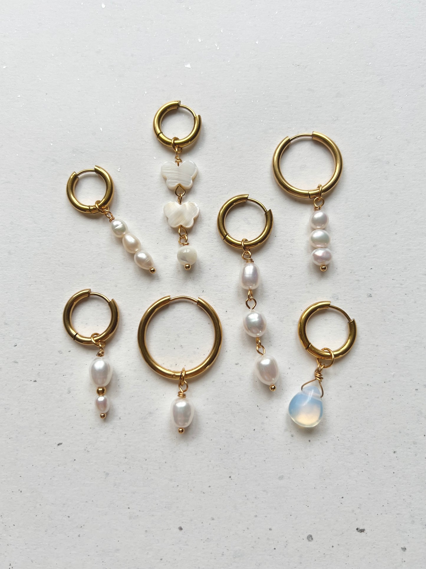 Add-on base hoops gold plated stainless steel