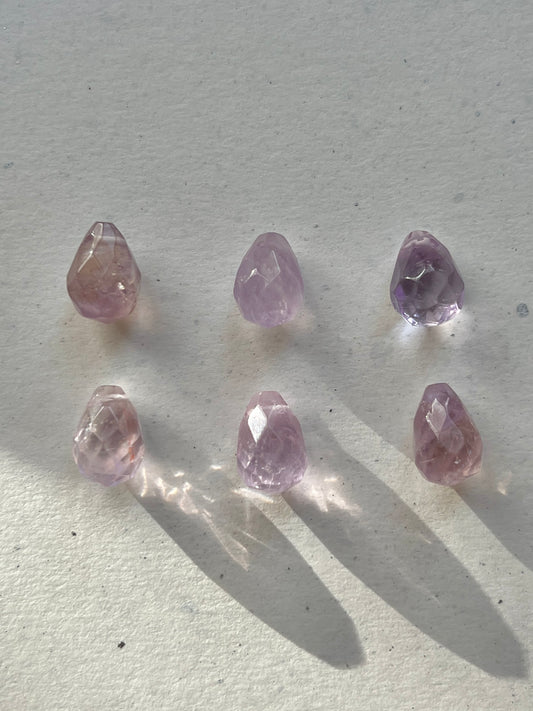 Add-on pendant for earrings ︱ Faceted gemstones (pair)