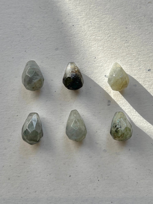 Add-on pendant for earrings ︱ Faceted gemstones (pair)