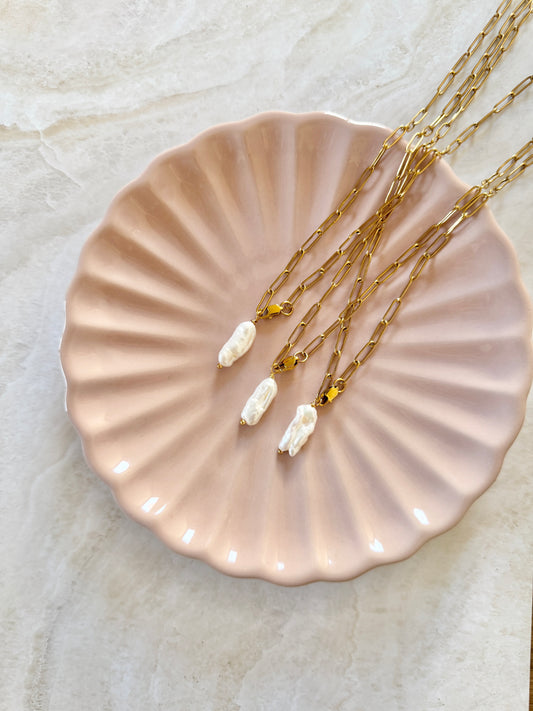 Two-way Barock Süßwasserperlen-Halskette (Y-Kette)