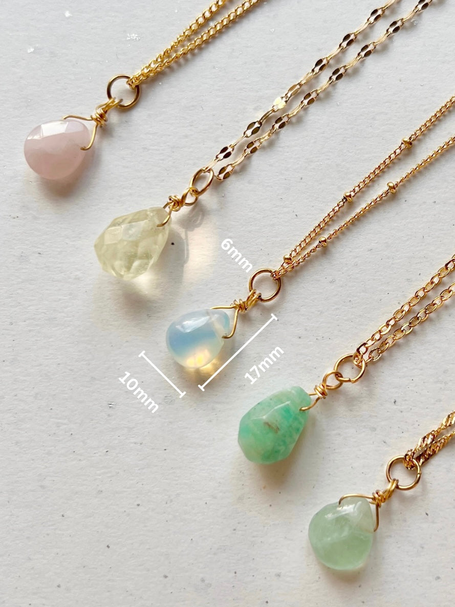 Add-on pendant for earrings ︱ Minimalist gemstones (pair)