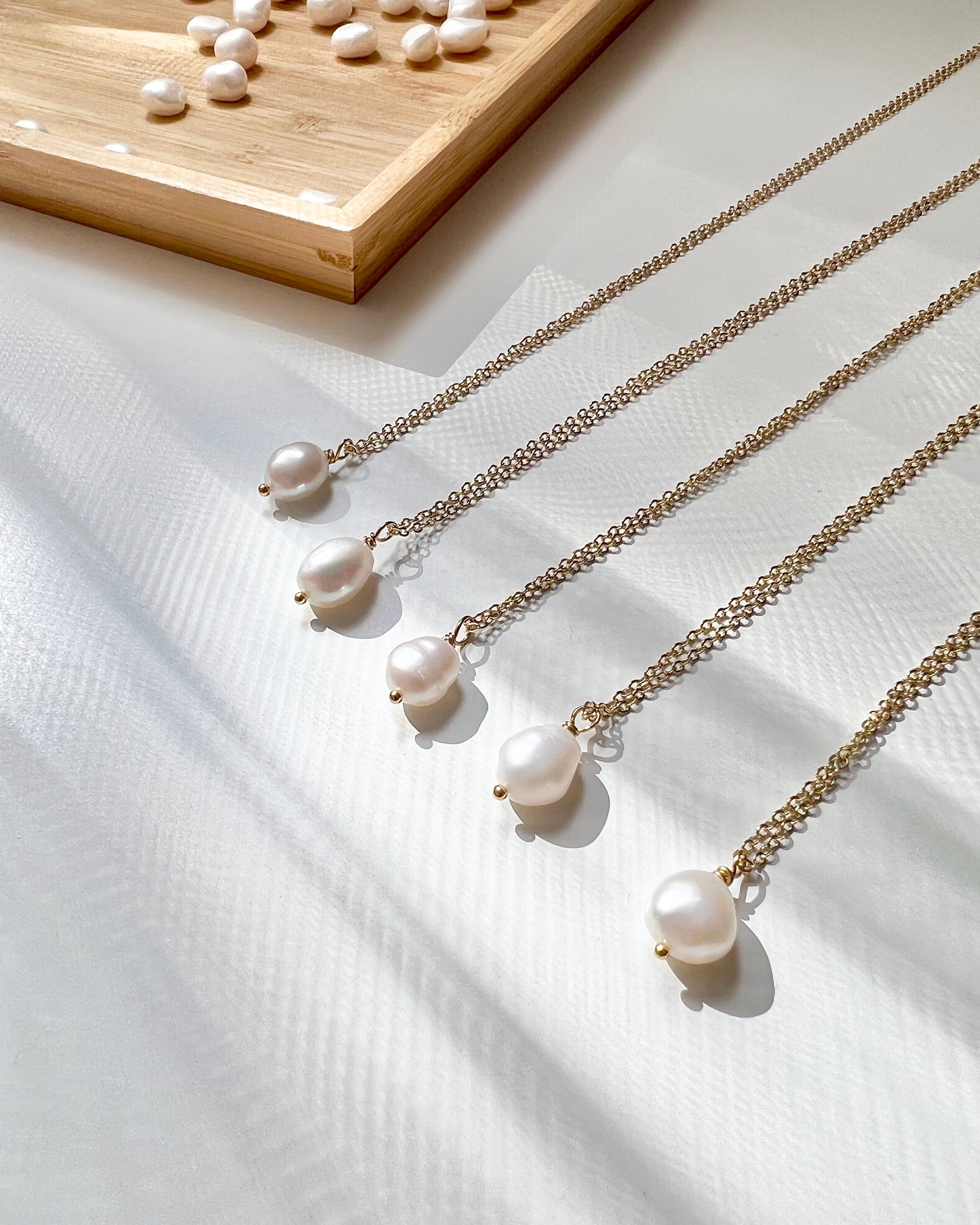 Necklace "Basic" baroque freshwater pearl necklace