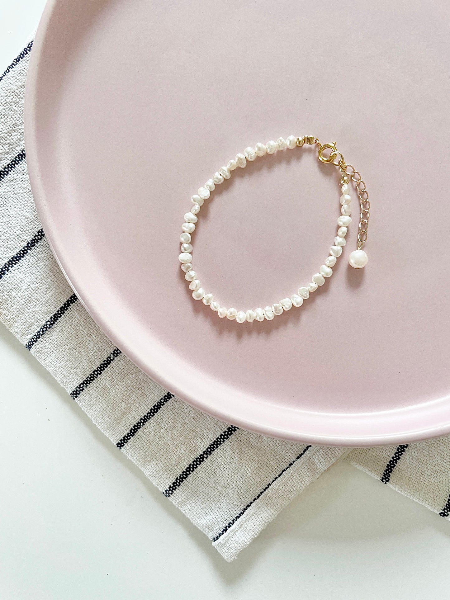 Bracelet “Stone Mini” - freshwater pearl bracelet 3-4 mm