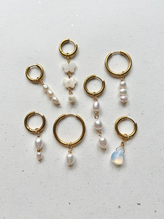 Add-on base hoops gold plated stainless steel