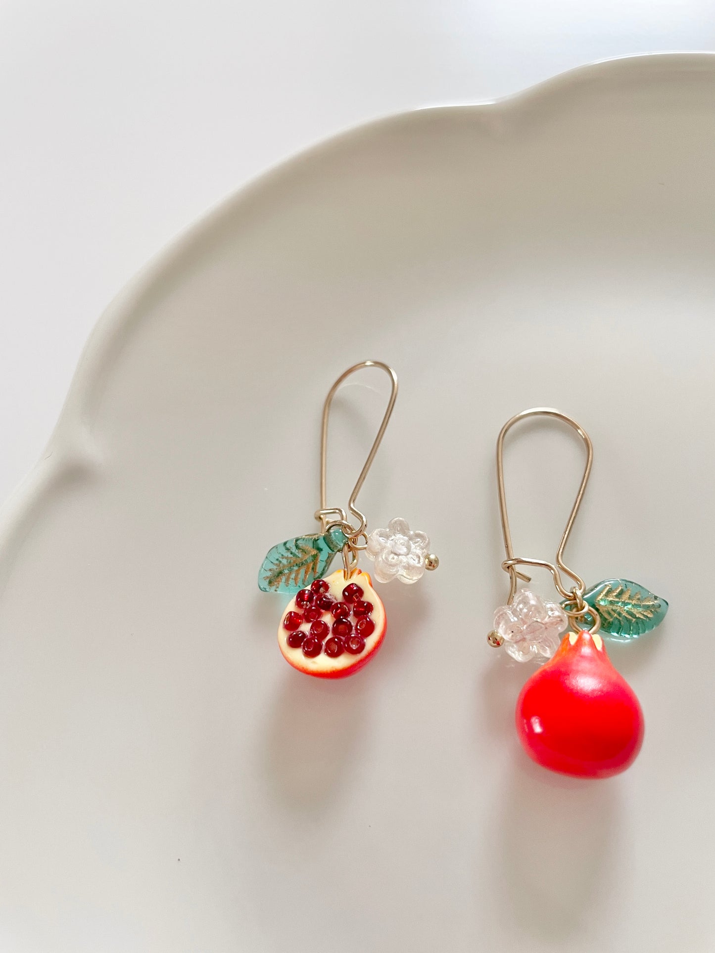 FUNKY FRUITS l Pomegranate earrings