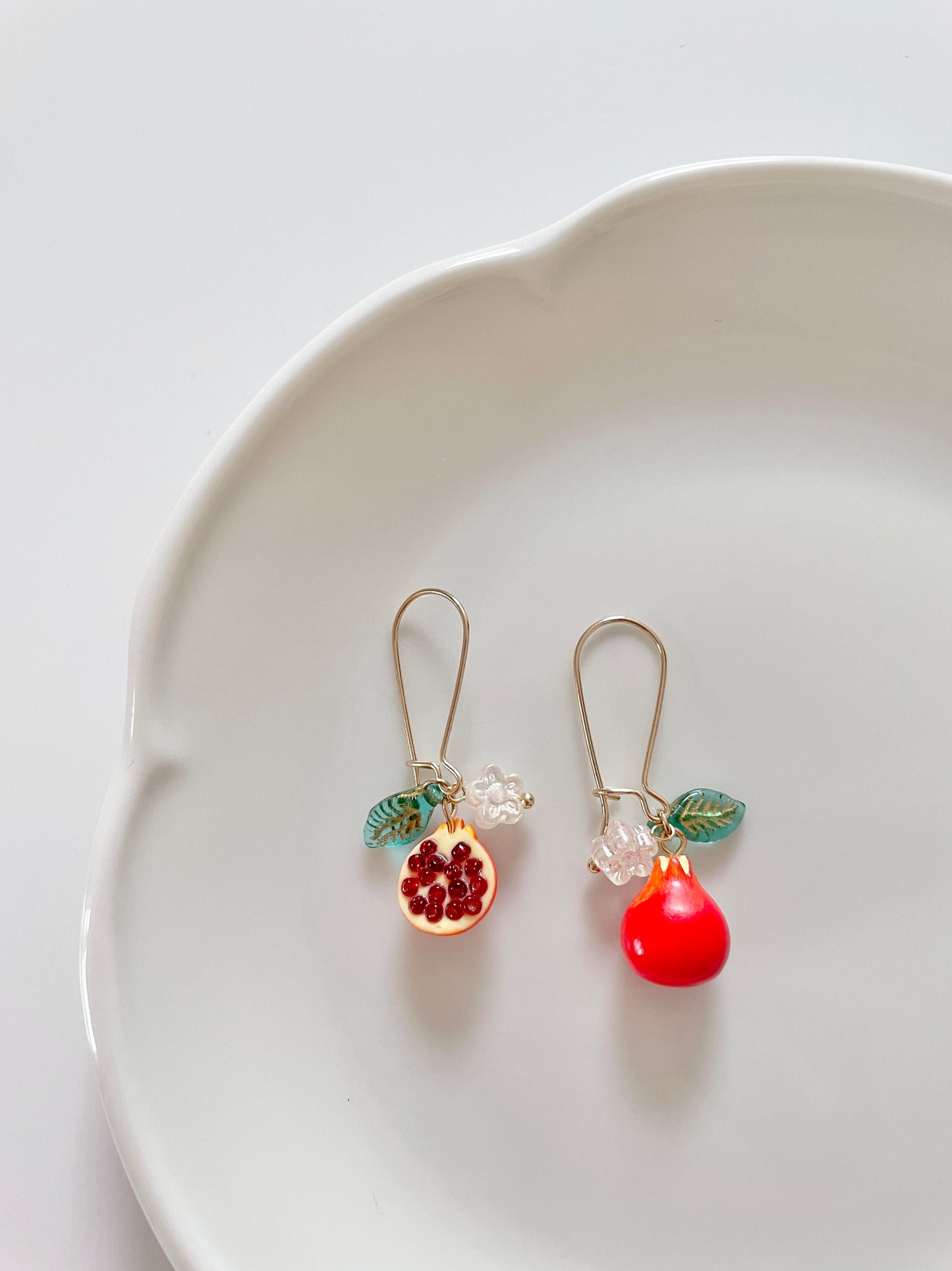 FUNKY FRUITS l Pomegranate earrings