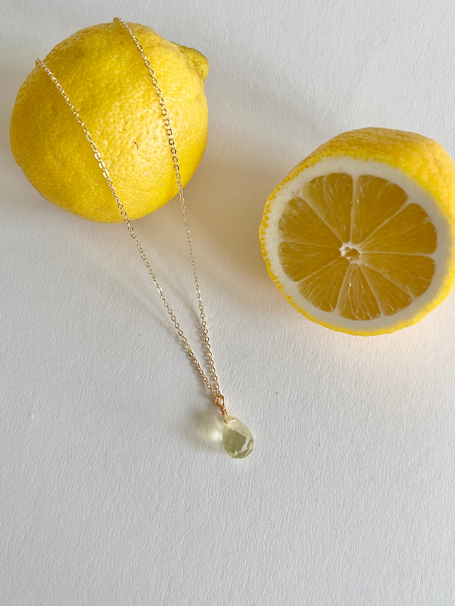 Lemon Quarz | Facettierte Edelstein-Kette